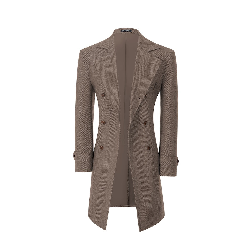 Men's Coat Winter Double Breasted Long Coat 2770