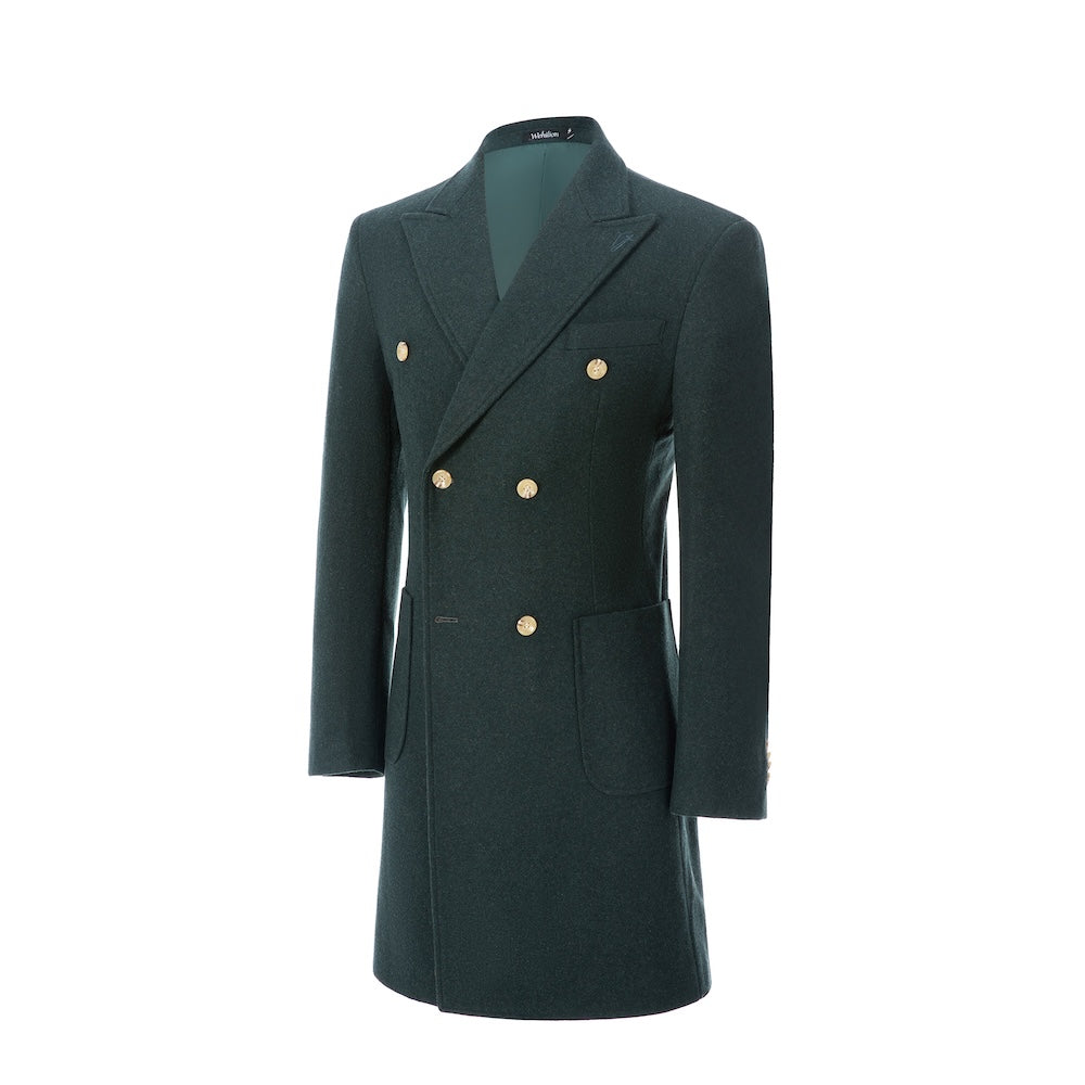 Men's Wool Coat Winter Double Breasted Long Coat 2779