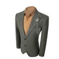 Load image into Gallery viewer, Simple Winter Tweed Herringbone 2 Pieces Mens Suits 2784
