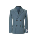 Charger l'image dans la visionneuse de la galerie, Blue Plaid Boys Formal Blazer, School Jacket
