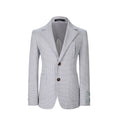 Cargar la imagen en la vista de la galería, Grey Plaid Boys Formal Blazer, School Jacket
