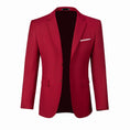 Load image into Gallery viewer, Red Men's Two Button Blazer for Party, Wedding and Business
