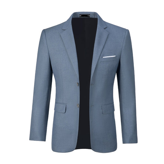 Denim Blue Men's Two Button Blazer for Party, Wedding and Business