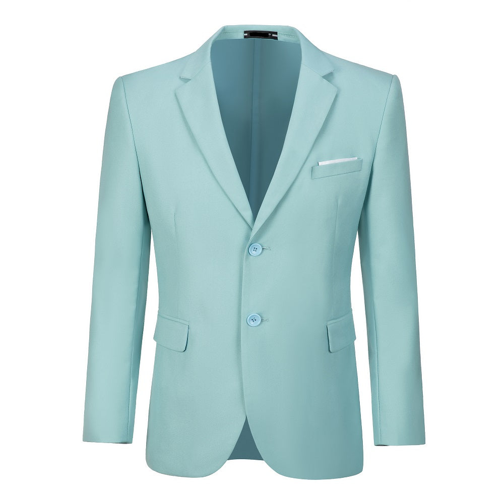 Mint Green Men's Two Button Blazer for Party, Wedding and Business