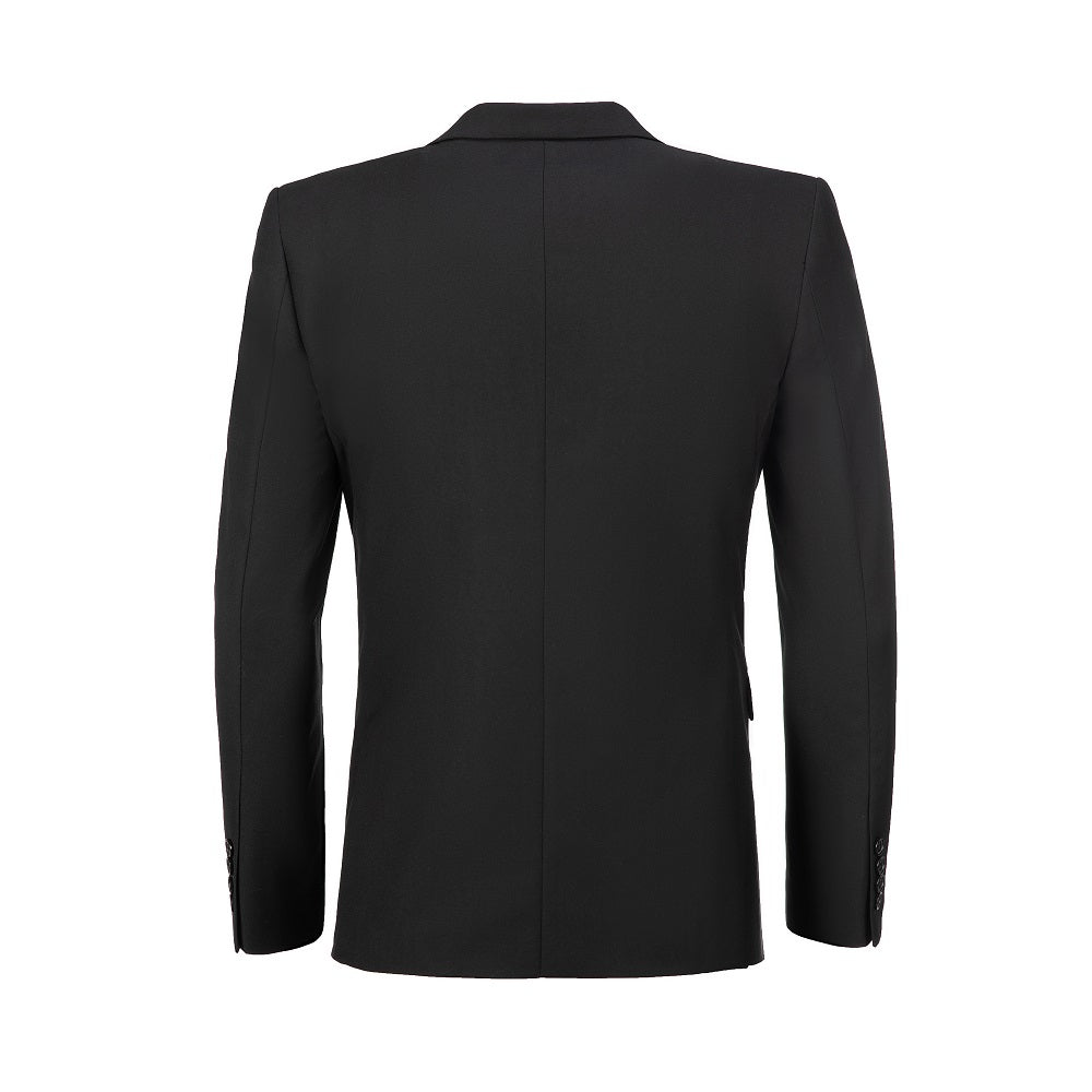 Black Men's Two Button Blazer for Party, Wedding and Business