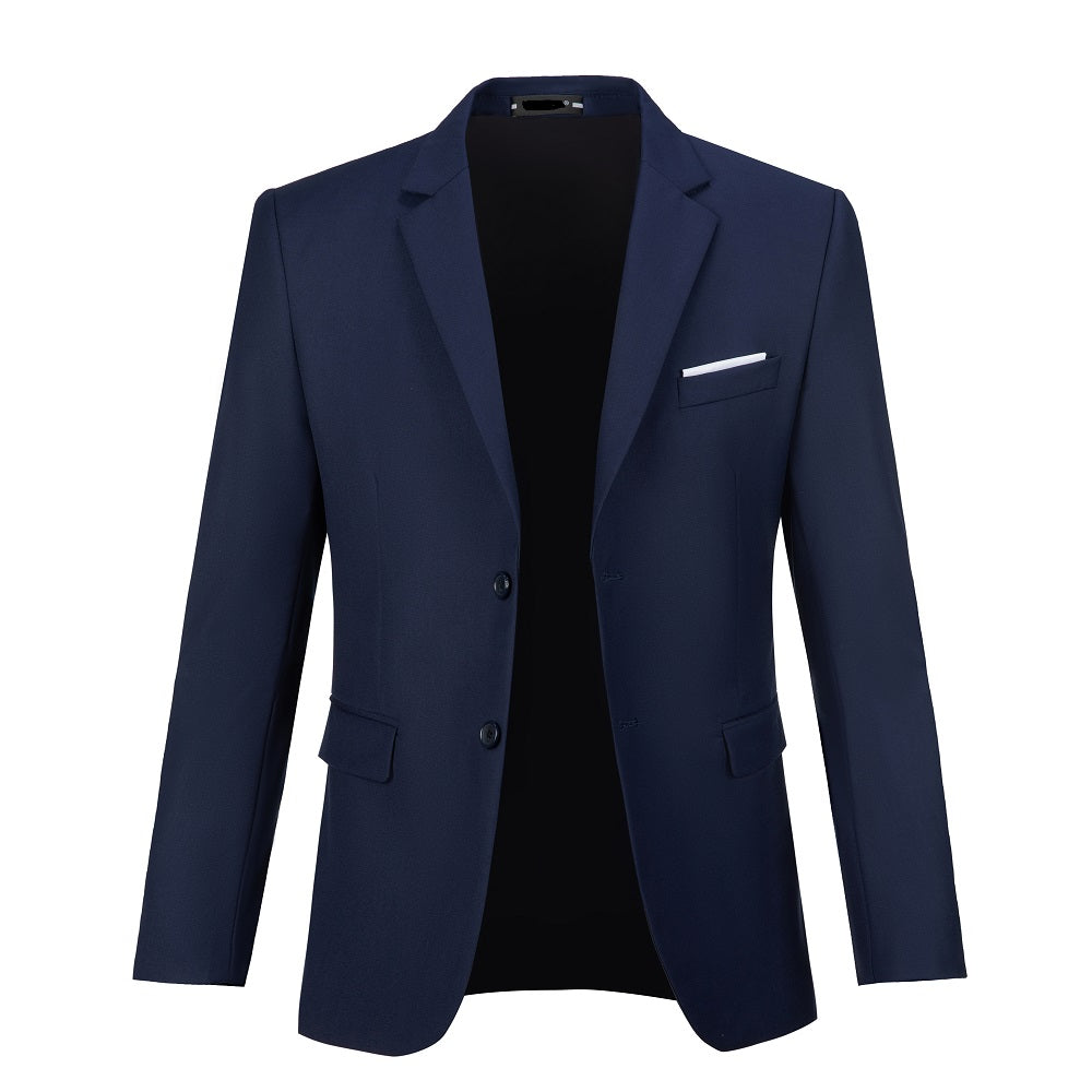 Navy Men's Two Button Blazer for Party, Wedding and Business