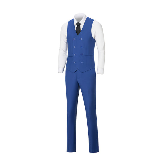 One Botton Royal Blue Party Banquet Formal 3 Piece Men Suits