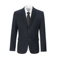 Cargar la imagen en la vista de la galería, New Arrival Navy Stripe Party Banquet Formal 2 Piece Men Suits
