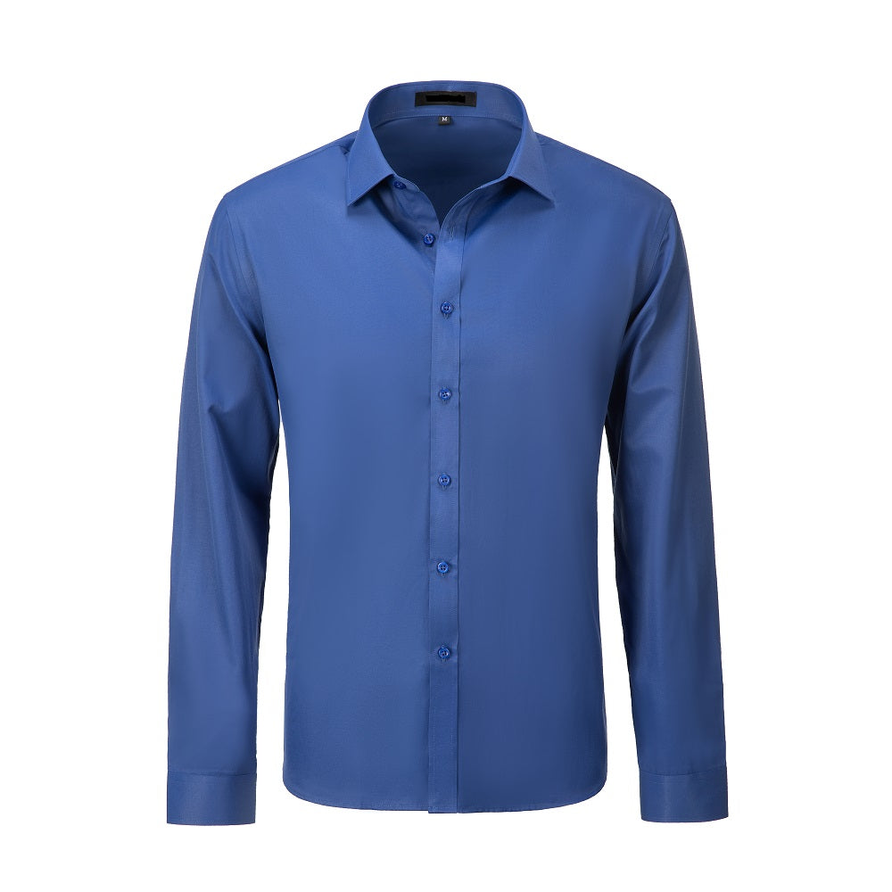 Men's Urban Stylish Casual Business Slim Fit Long Sleeve Button Up Dress Shirt