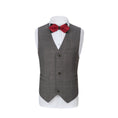 Load image into Gallery viewer, Grey Plaid 3 Piece Boys Suits Blazer Vest and Pants
