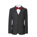 Charger l'image dans la visionneuse de la galerie, Black Plaid 3 Piece Boys Suits Blazer Vest and Pants
