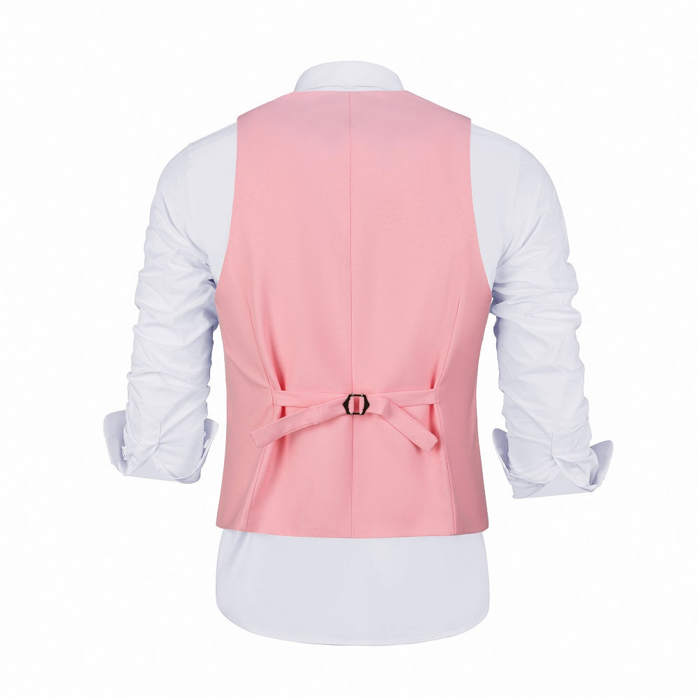 Pink Men's Vest for Party, Wedding and Business