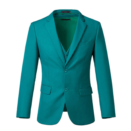 Green Men's Two Button Blazer for Party, Wedding and Business