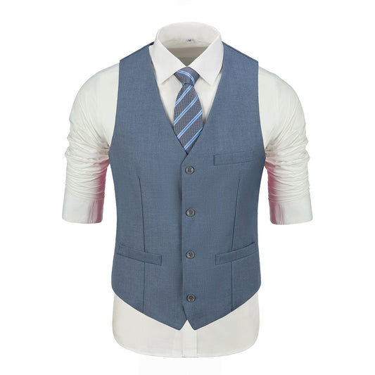 Denim Blue Men's Vest for Party, Wedding and Business