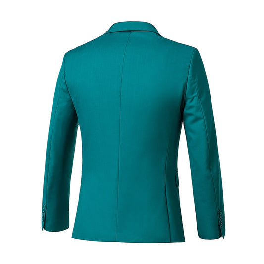 Green Men's Two Button Blazer for Party, Wedding and Business