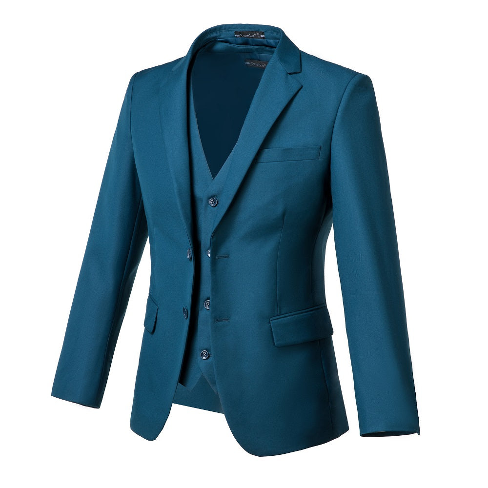 Lake Blue Men's Two Button Blazer for Party, Wedding and Business