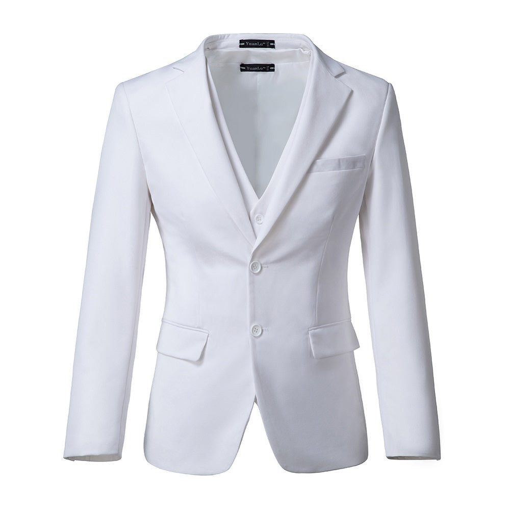 White Party Business Banquet 3 Piece Men Suits