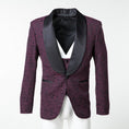 Bild in Galerie-Betrachter laden, Purple Navy Unique Patterned Party 3 Piece Men Suits
