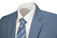 Cargar la imagen en la vista de la galería, Denim Blue Men's Two Button Blazer for Party, Wedding and Business
