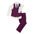 Load image into Gallery viewer, Purple Two Button Wedding 3 Pieces Slim Fit Men Suits
