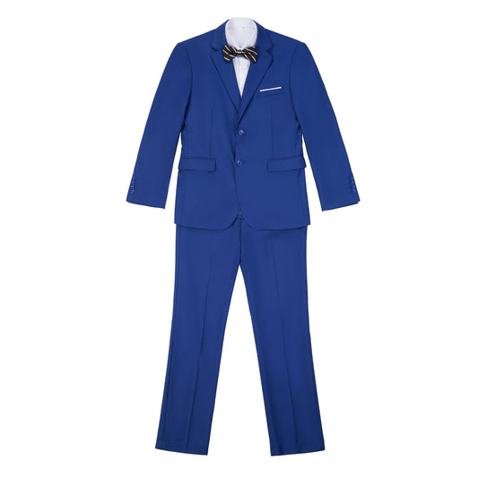 Royal Blue Two Button Wedding 3 Pieces Slim Fit Men Suits