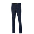 Cargar la imagen en la vista de la galería, Blue Men's Pants for Party, Wedding and Business ( Orange Plaid )
