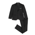 Charger l'image dans la visionneuse de la galerie, Black Two Button Wedding 3 Pieces Slim Fit Men Suits
