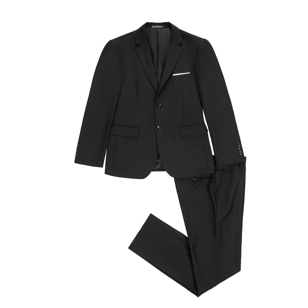 Black Two Button Wedding 3 Pieces Slim Fit Men Suits