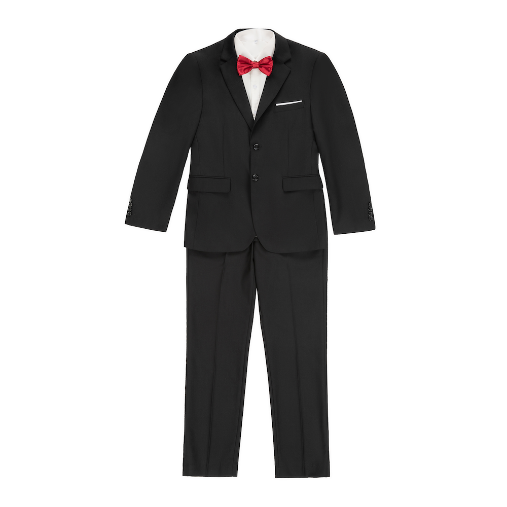 Black Two Button Wedding 3 Pieces Slim Fit Men Suits