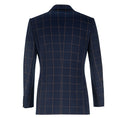 Cargar la imagen en la vista de la galería, Blue Men's Blazer for Party, Wedding and Business ( Orange Plaid )
