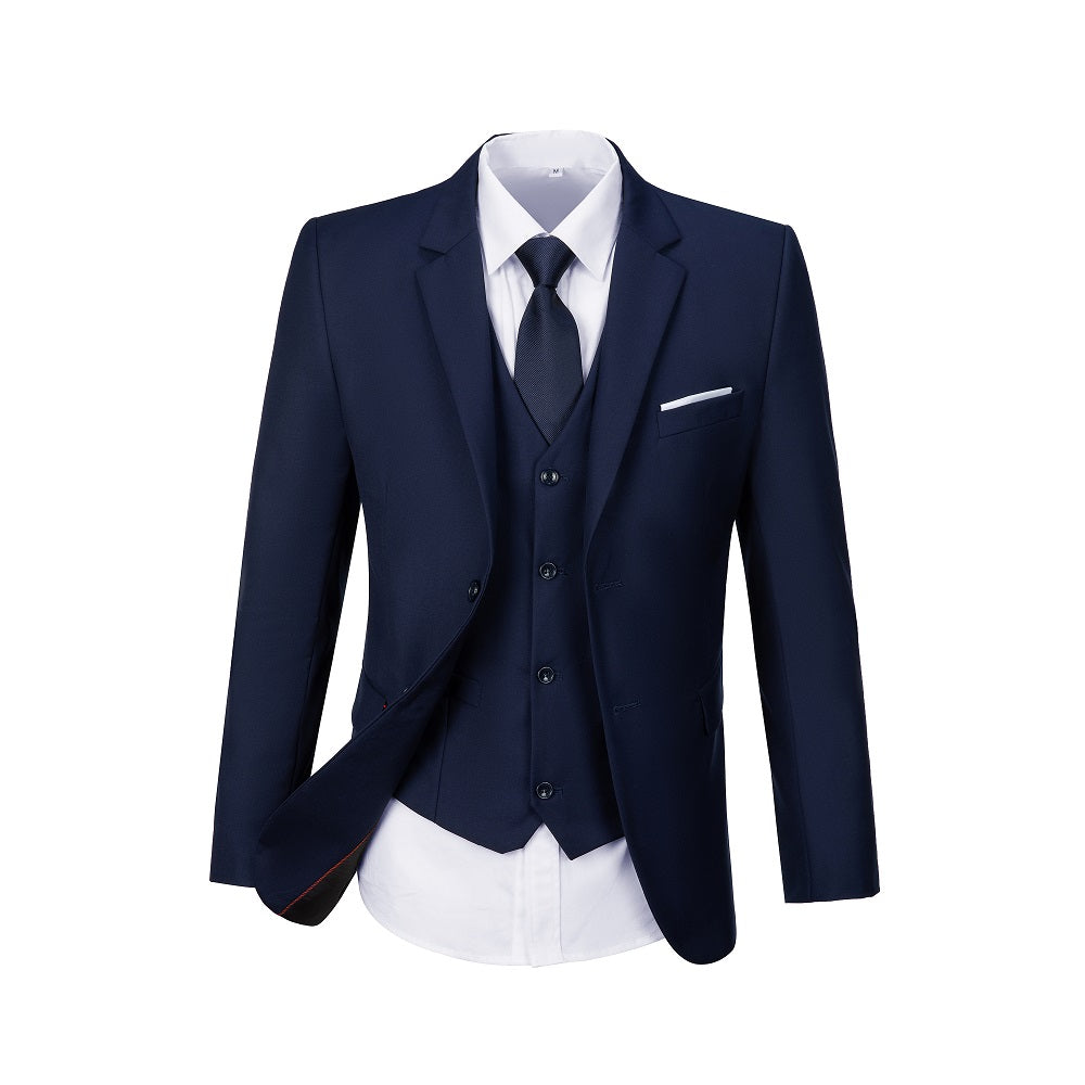 Navy Men's Two Button Blazer for Party, Wedding and Business