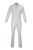 Bild in Galerie-Betrachter laden, Ivory Men's Suits 2 Pieces Vest+Pants Set V-Neck Slim Fit Casual Waistcoat Suit
