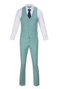 Load image into Gallery viewer, Mint Green Men's Suits 2 Pieces Vest+Pants Set V-Neck Slim Fit Casual Waistcoat Suit
