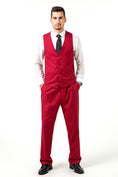 Charger l'image dans la visionneuse de la galerie, Men's Suits 2 Pieces Vest+Pants Set V-Neck Casual Waistcoat Suit
