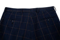 Charger l'image dans la visionneuse de la galerie, Blue Men's Pants for Party, Wedding and Business ( Orange Plaid )
