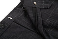 Gallery viewerに画像を読み込む, Black Plaid Men's 3 Piece Slim Fit Suit for Party, Wedding and Business
