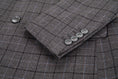 Gallery viewerに画像を読み込む, Grey Plaid Men's Blazer Set for Party, Wedding and Business
