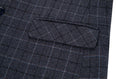 Cargar la imagen en la vista de la galería, Dark Grey Plaid Men's 3 Piece Set for Party, Wedding and Business
