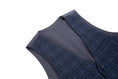 Load image into Gallery viewer, Navy Plaid Men's 3 Piece Set for Party, Wedding and Business
