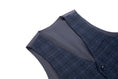 Gallery viewerに画像を読み込む, Navy Plaid Men's Vest for Party, Wedding and Business
