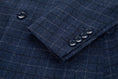 Load image into Gallery viewer, Navy Plaid Men's 3 Piece Set for Party, Wedding and Business
