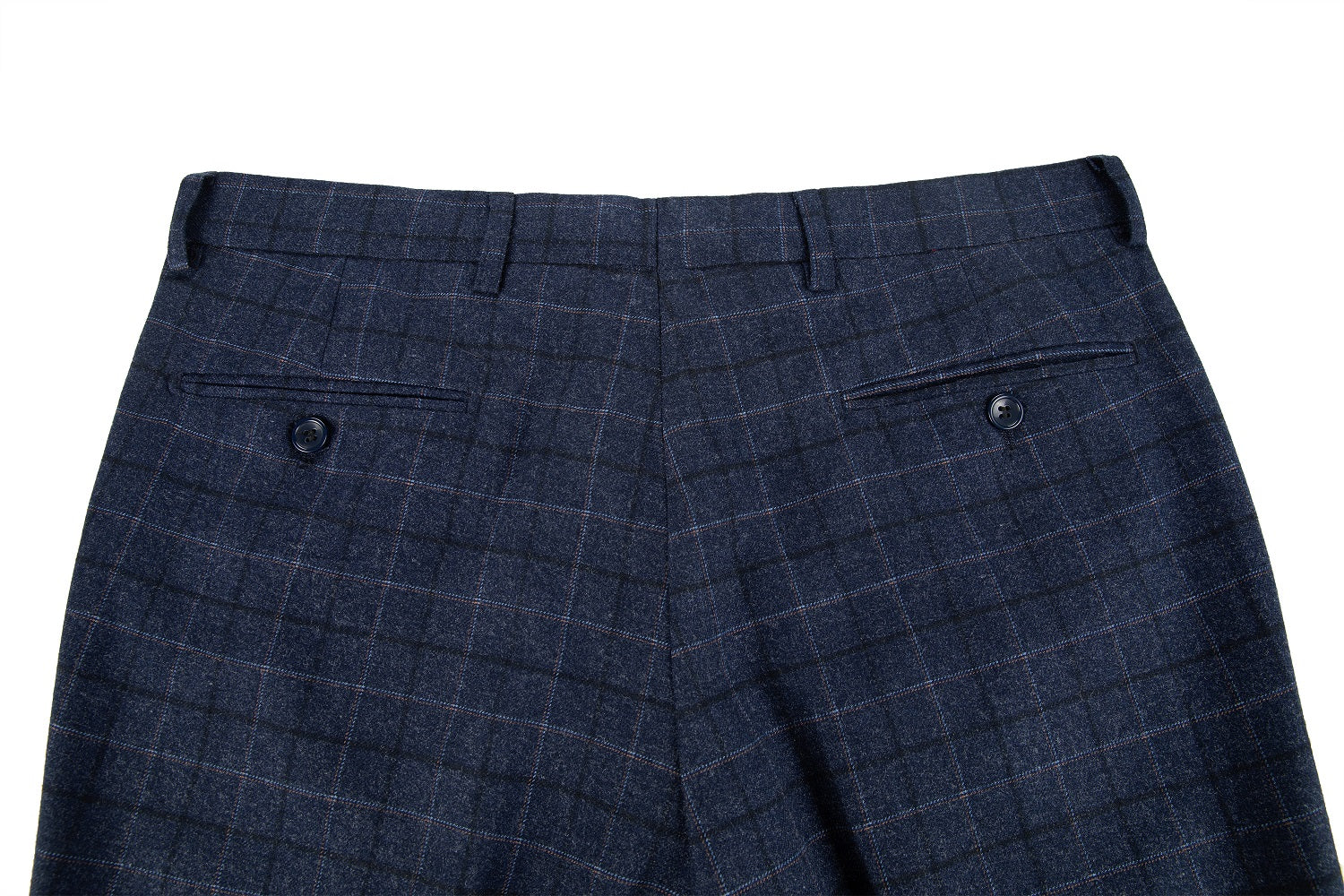 Navy Plaid Men's Pants for Party, Wedding and Business