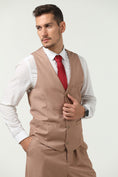 Charger l'image dans la visionneuse de la galerie, Men's Suits 2 Pieces Vest+Pants Set V-Neck Casual Waistcoat Suit
