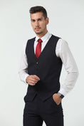 Charger l'image dans la visionneuse de la galerie, Grey Black Navy Stripe Men's 3 Piece Set
