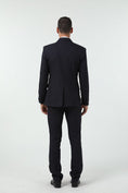 Charger l'image dans la visionneuse de la galerie, Grey Black Navy Stripe Men's 3 Piece Set
