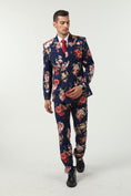 Cargar la imagen en la vista de la galería, Floral Unique Patterned Party 3 Piece Men Suits
