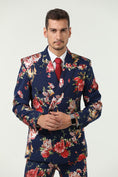 Cargar la imagen en la vista de la galería, Floral Unique Patterned Party 3 Piece Men Suits
