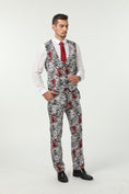 Charger l'image dans la visionneuse de la galerie, Floral Unique Patterned Party 3 Piece Men Suits
