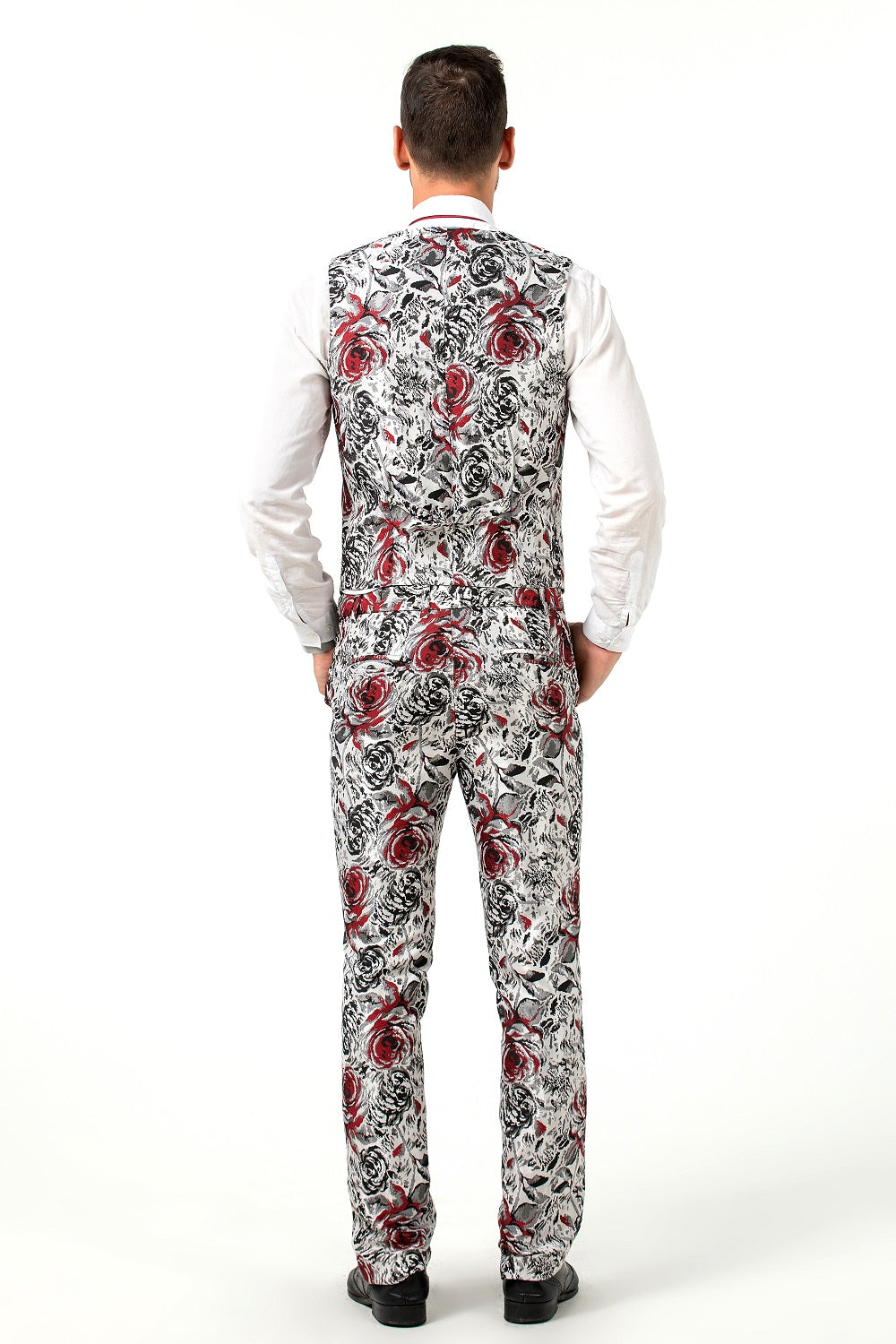 Floral Unique Patterned Party 3 Piece Men Suits