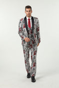 Charger l'image dans la visionneuse de la galerie, Floral Unique Patterned Party 3 Piece Men Suits
